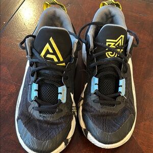 Kids Black and Yellow Athletic Shoes